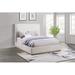 Coaster Knox Queen Platform Bed Cream Upholstered/Polyester in Brown/White | 52.5 H x 66.25 W x 89 D in | Wayfair 302053Q