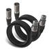 Sound Town 2 Pack XLR Male to Female Audio Cable Microphone Cable for Speaker or PA System 25ft 3 Pin Balanced Shielded OFC (STC-XX25-PAIR)