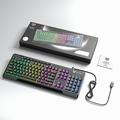 G32 Gaming Keyboard RGB Backlit 104 Keys Portable USB Wired Office Keyboard Mechanical Wired Gaming Keyboard Floating Key Cap Keyboards for Laptop PC Computer