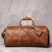 LinYooLi Vintage Leather weekender travel Bags Crazy Horse Leather Men s Duffle Bag Lightweight Crossbody Bag Handbag 15 Inch Laptop Bag