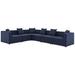Modway 6 Piece Sectional Seating Group w/ Cushions Metal in Blue | Outdoor Furniture | Wayfair 665924530752