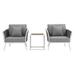 Modway 3 Piece Seating Group w/ Cushions in Gray | Outdoor Furniture | Wayfair 665924528490