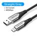 Micro USB Cable 3A Fast Charging USB Data Cable Mobile Phone Charging Cable for Samsung HTC LG Android Tablet USB Wire Aluminum Grey 0.5M
