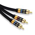 1RCA to 2RCA Interconnect Cable RCA Male to Dual RCA Male Audio Cable For DVD Amplifier Multimedia MP3 / MP4 Player RCA(M)-2RCA(M) <=0.5m