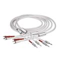 One Pair 8AG Silver Plated OCC 16 Strands Audio Cable HIFI Silver-Plated Speaker Cable 7N OCC Speaker Banana Plug Speaker Cable Banana Plug-Y Plug 3m