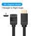 HDMI Cable 4K HDMI 2.0 Cable HDMI 90/270 Degree Angle Adapter for Apple TV PS4 Splitter Video Audio 90 Degree HDMI Cable 90 Degree Black 1.5m