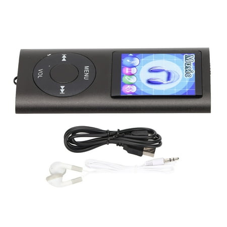 MP3 Player 1.8 Inch Color Display Screen Multifunctional Portable MP3 Music PlayerBlack