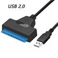 SATA to USB 3.0 / 2.0 Cable Up to 6 Gbps for 2.5 Inch External HDD SSD Hard Drive SATA 3 22 Pin Adapter USB 3.0 to Sata III Cord 22CM SATA USB Cable USB 2.0