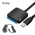 Sata To USB 3.0 Adapter Cable USB 3.0 Hard Drive Converter Cable Support 2.5/3.5 Inch External SSD HDD Adapter Hard Drive Laptop 40cm A With US Plug