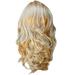 marioyuzhang Half Wigs for Gold Women Human Hair Wig Bundles Wigs Heat Costume Curly Wavy Blonde Party Women Wigs Long Fiber for Wig Glueless Closure Wefted Wigs