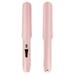 Cordless Mini Hair Straightener Portable Travel Flat Curling Iron 2 in 1 Ceramic USB Rechargeable Wireless Flat Iron Curling Iron Fast Heating for Travel Home Use Pink