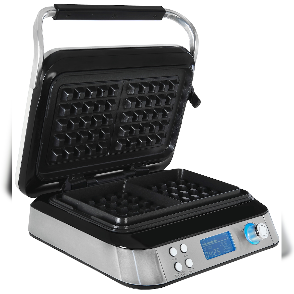 GUTFELS Waffeleisen WAFFLE 5010 | Belgische Waffel 1600 W | Timer | Display | mit Kabelaufwicklung