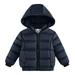 Fauean Toddler Boy Winter Clothes Full Zip up Hoodie Simple Lightweight Windproof Jacket Navy Size M