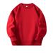 Kids Swaetshirts Hoodies Kids Long Sleeve Solid Color Pullover Hoodless Top Children Unisex Soft Coat Blouse Jacket Red 18 months-24 months