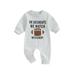 Thaisu Infant Jumpsuit with Football and Letter Print