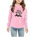 Black and Friday Deals 2023 Shldybc Unisex Kids Hoodies Sweaters Christmas Print Long Sleeve Sweatshirt Top Casual Crewneck Hooded Pullover Sweater for Boys Girls Baby Pullover Sweater on Clearance