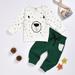 HUANBAI Set Pants Toddler Cartoon Boys Bear Tops+ Outfits Kids Hoodie Sweatshirt Boys Outfits&Set