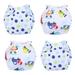 MesaSe 4 Pack Potty Training Pants for Boys Girls Learning Designs Training Underwear Pants for 6-12 months Boys Girls(2 * Blue Dots+2 * Cars)