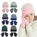 KYAIGUO Toddler Hat Gloves 2 PCS Outfit Super Comfortable Knit Warm Fall & Winter New Kids Clothes Sets for Boys Girls 18m-3y