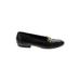 Salvatore Ferragamo Flats: Slip-on Chunky Heel Classic Black Solid Shoes - Women's Size 4 1/2 - Almond Toe