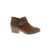 Clarks Ankle Boots: Brown Print Shoes - Women's Size 7 1/2 - Round Toe