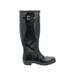 Hunter Rain Boots: Black Print Shoes - Women's Size 8 - Round Toe