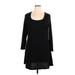 Old Navy Casual Dress - Shift Scoop Neck 3/4 sleeves: Black Print Dresses - Women's Size X-Large Petite