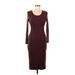 Marine Layer Casual Dress - Midi: Burgundy Dresses - Women's Size Small