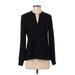 Calvin Klein Long Sleeve Blouse: Black Solid Tops - Women's Size Small