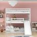 Evlampia Full over Full over Full Triple Bunk Bed by Harriet Bee Wood in White | 76.5 H x 57.9 W x 78.7 D in | Wayfair