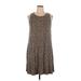 Old Navy Casual Dress - Mini Crew Neck Sleeveless: Brown Dresses - Women's Size X-Large