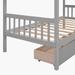 Jarison 2 Drawer Canopy Bed by Latitude Run® Wood in Gray | 63 H x 41.8 W x 79.5 D in | Wayfair FE79F7E9A80241BD8B67C1B0C24D5F71