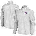 Men's Tommy Bahama Gray Chicago Cubs Delray Frond IslandZone Half-Zip Jacket