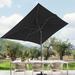 Arlmont & Co. Samentha 72" x 108" Rectangular Market Umbrella, Metal in Black | 96.5 H x 72 W x 108 D in | Wayfair 172C587ACE384DC5AF1DB6FD111F8FDC