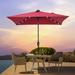 Arlmont & Co. Rukhsaar 78" Square Lighted Market Umbrella, Metal in Red | 94.5 H x 78 W x 78 D in | Wayfair EACFDC0620BB4598AB1657AC27F9E7B9