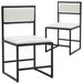 Ebern Designs Uraz Side Chair Dining Chair Faux Leather/Upholstered in White/Black | 33 H x 18 W x 19 D in | Wayfair