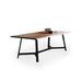 17 Stories Yerik Rectangular Dining Table Wood/Metal in Black/Brown/Gray | 29.53 H x 78.74 W x 35.43 D in | Wayfair