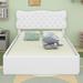 Red Barrel Studio® Diamantina Upholstered Platform Storage Bed Upholstered in White | 42.9 H x 56.5 W x 78.7 D in | Wayfair