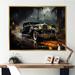 Williston Forge Noir Vintage Car Elegance I On Canvas Print Canvas, Cotton in Black/Orange | 12 H x 20 W x 1 D in | Wayfair