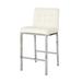 Latitude Run® Counter Height Bar Stools, Counter Stools Upholstered/Leather/Metal/Faux leather in White | 35.83 H x 17.72 W x 17.32 D in | Wayfair