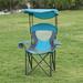 Arlmont & Co. Shanel Folding Camping Chair Metal in Blue | 53.1 H x 36.6 W x 23.6 D in | Wayfair 10197B16BFB14CB5939D1512CAD5E771