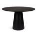 Latitude Run® Modern Brazilian Harees Wooden Top Round Dining Table Wood in Gray/Black | 29.5 H x 47.25 W x 47.25 D in | Wayfair