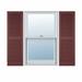 Builders Edge, TailorMade Cathedral Top Center Mullion, Open Louver Shutters Vinyl, Wood in Gray | 61" | Wayfair BEL1180061030