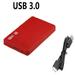 2.5 Inch USB 3.0 Hard Drive Case SATA HDD SSD Enclosure External Hard Drive Disk Box for PC Laptop Smartphone red USB 3.0