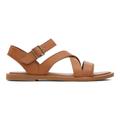 TOMS Women's Sloane Tan Leather Strappy Sandals Brown/Natural, Size 11