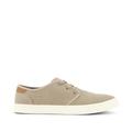 TOMS Men's Carlo Taupe Heritage Canvas Lace-Up Sneakers Shoes Brown/Grey/Natural, Size 11.5