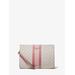 Michael Kors Medium Logo Stripe Zip Pouch Pink One Size