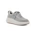 Women's Dynastic Sneaker by White Mountain in Light Grey Fabric (Size 8 1/2 M)