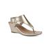 Women's All Dres Sandal by White Mountain in Gold Smooth (Size 6 1/2 M)