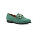 Women's Cassino Flat by White Mountain in Green Suede (Size 8 1/2 M)